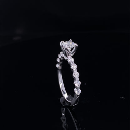 Floating Diamonds Bridal Engagement Ring