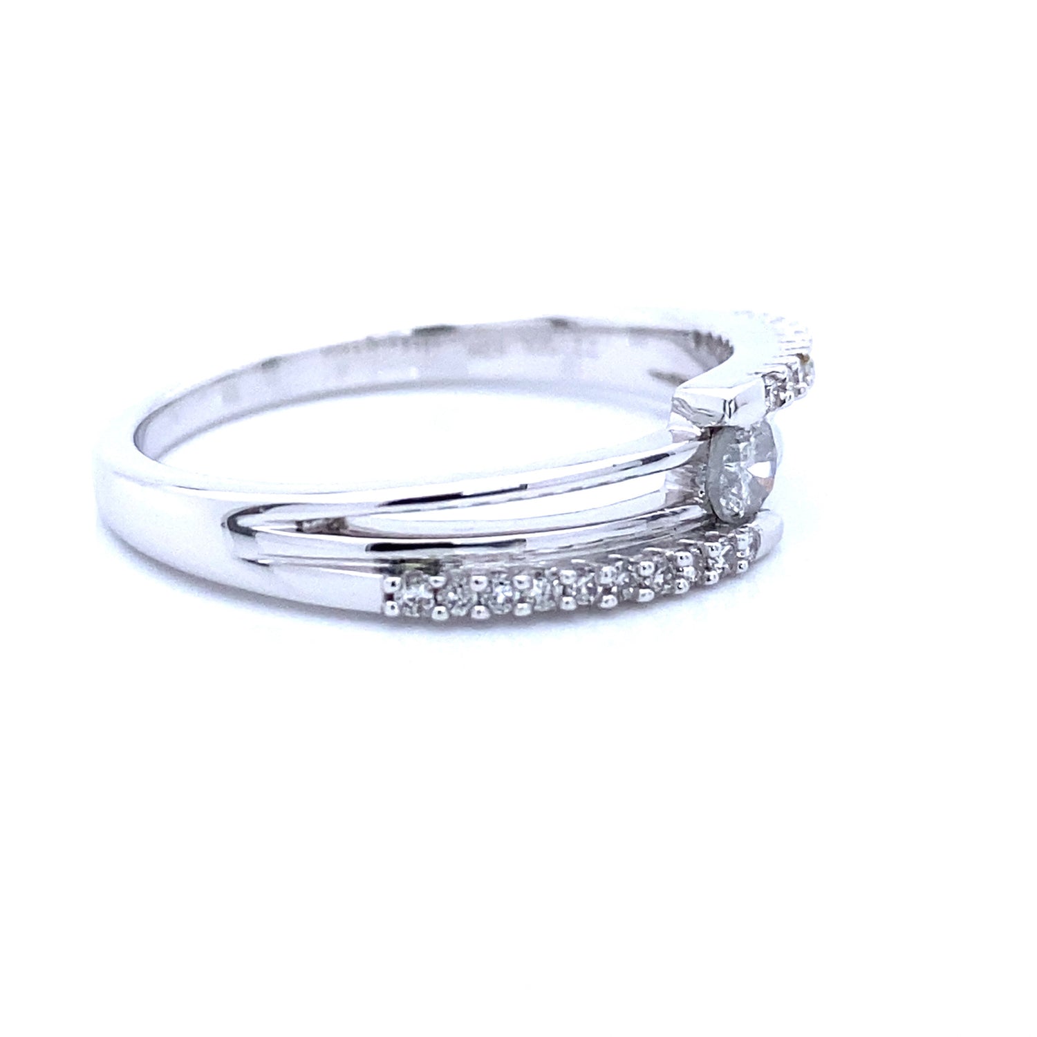 Shining Diamond Bypass Low Practical Ring