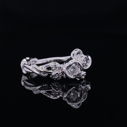 .10ctw Diamond Rose Garden Silver Ring