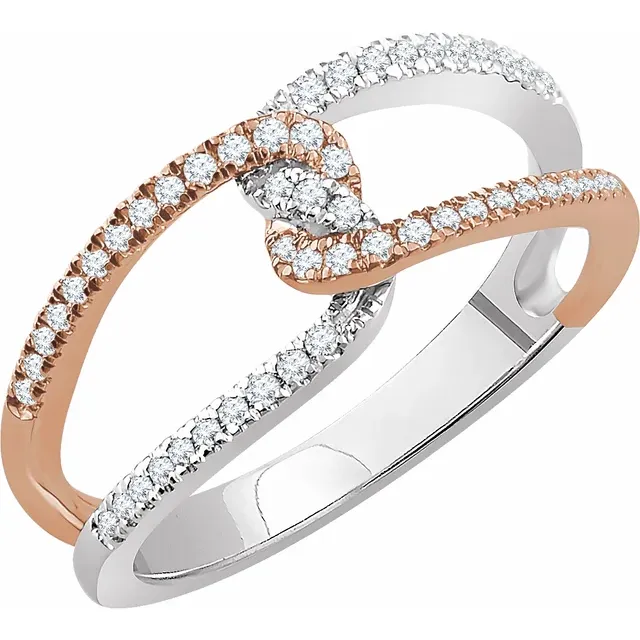 Twist Of Love Two-Tone Ring