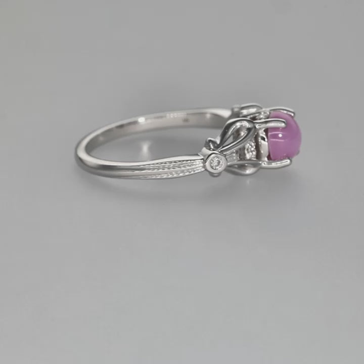 Candy Pink Star Sapphire Ring