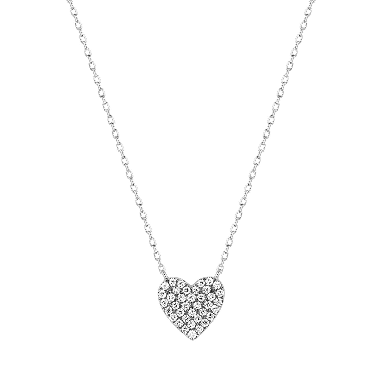 ELSIE | Diamond Pave Heart Necklace