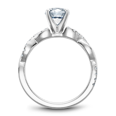 Noam Carver White Gold Twist Semi-mount Bridal