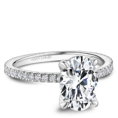 Noam Carver Bridal Hidden Halo Semi-mount Engagement