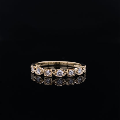 Timeless Allure Vintage Style Stacking Diamond Band