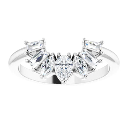 Pear and Baguette Radiance Diamond Contour Band