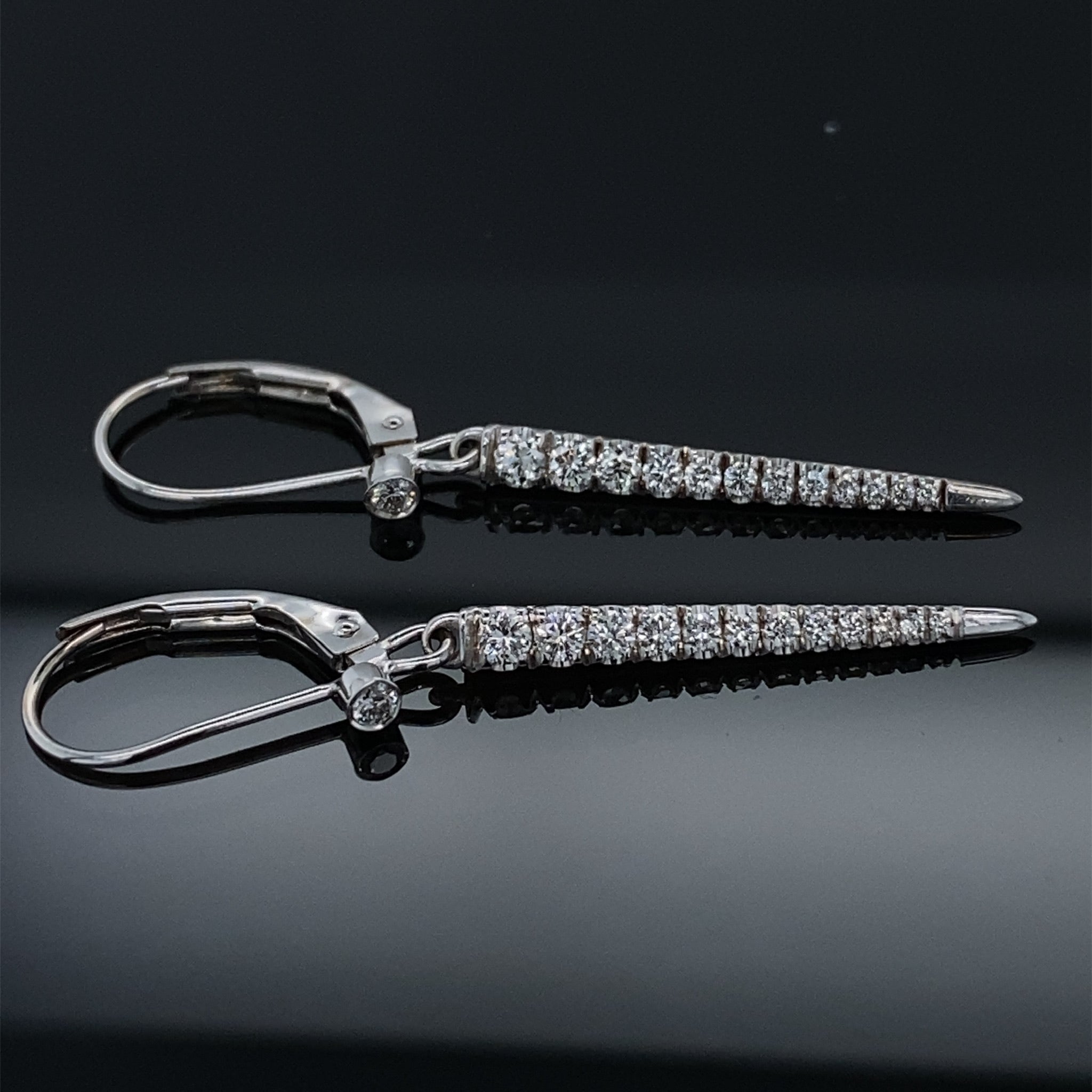 .36ct Diamond Dagger Dangle Earrings