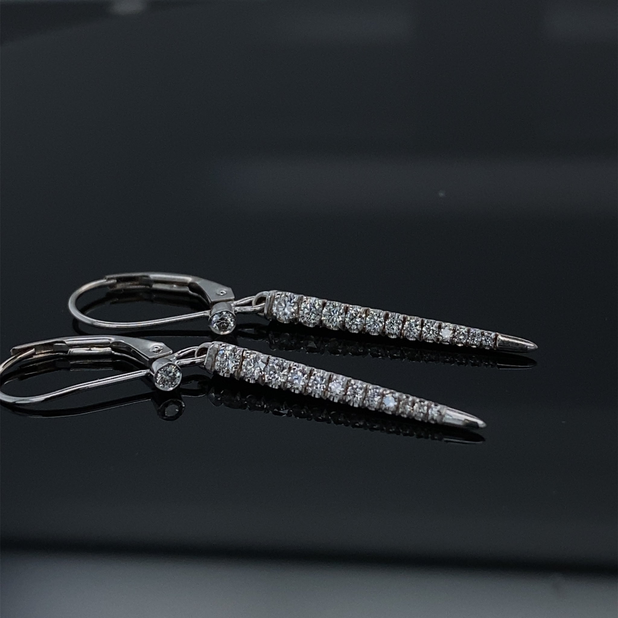 .36ct Diamond Dagger Dangle Earrings