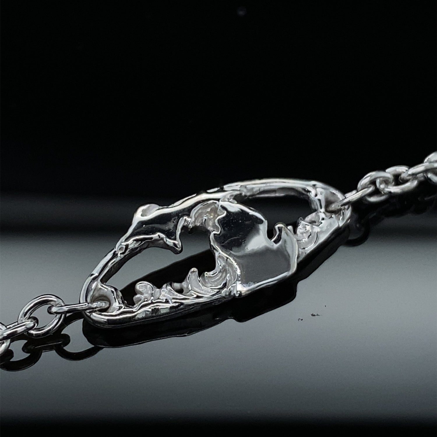 Great Lakes Michigan Silver Bracelet