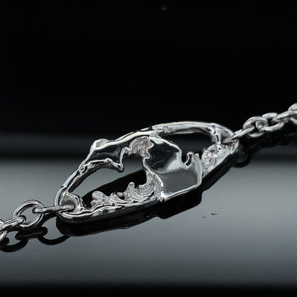Great Lakes Michigan Silver Bracelet
