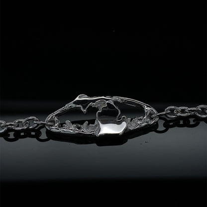Great Lakes Michigan Silver Bracelet