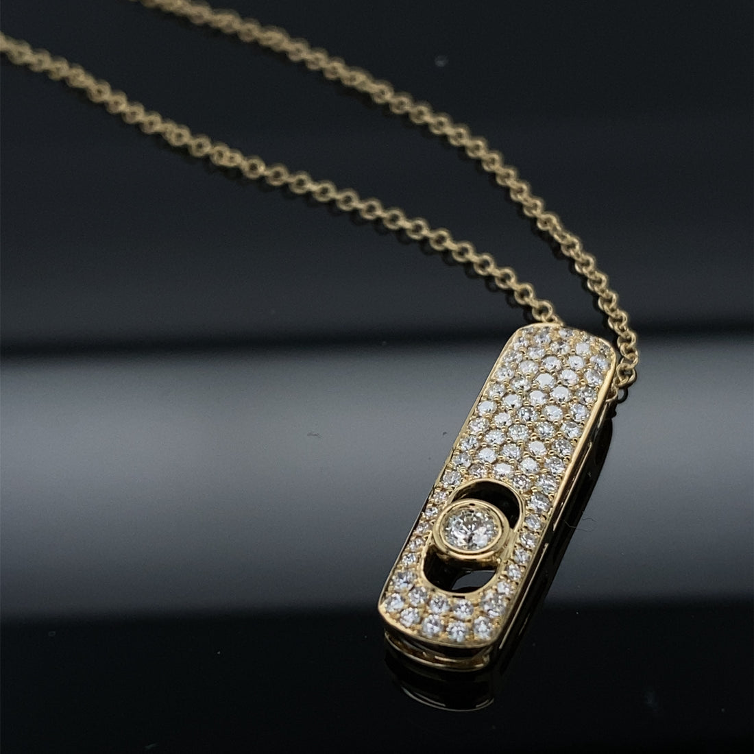.60ct Sliding Diamond Capsule Icon Pendant