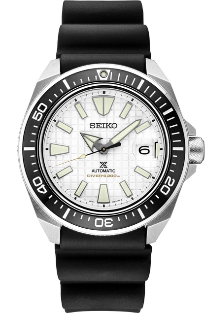 SEIKO X PROSPEX Silicone Band White Dial Diver Watch SRPE37