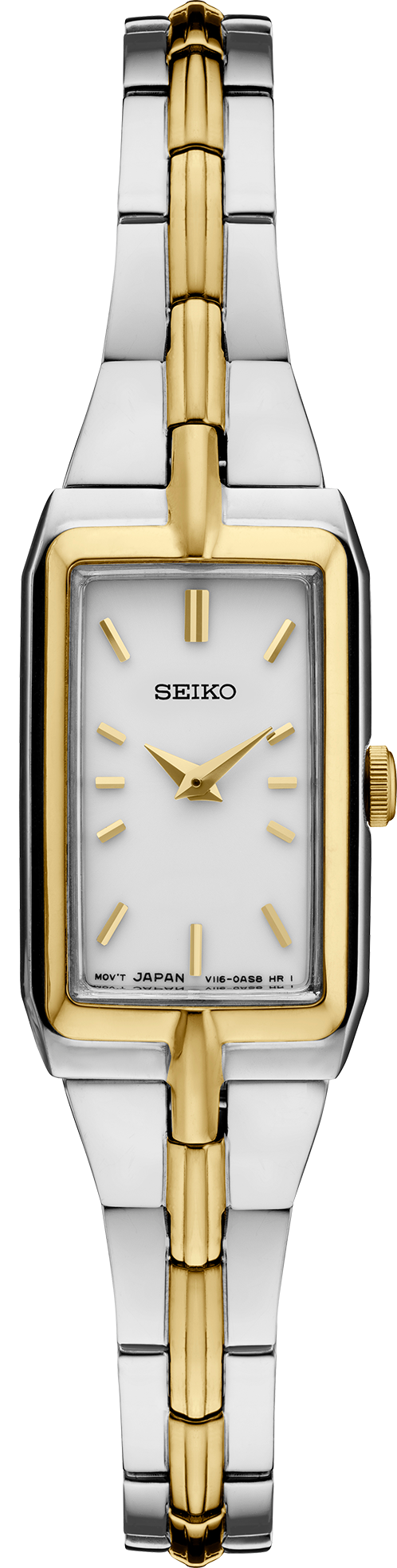 SEIKO Women’s Box Face Two-Tone Watch SWR044