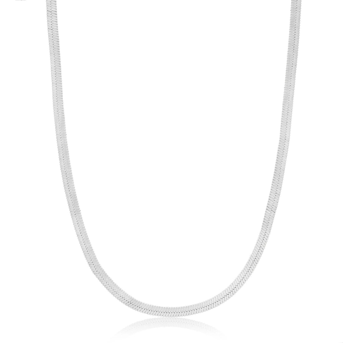 Silver Flat Chain Necklace