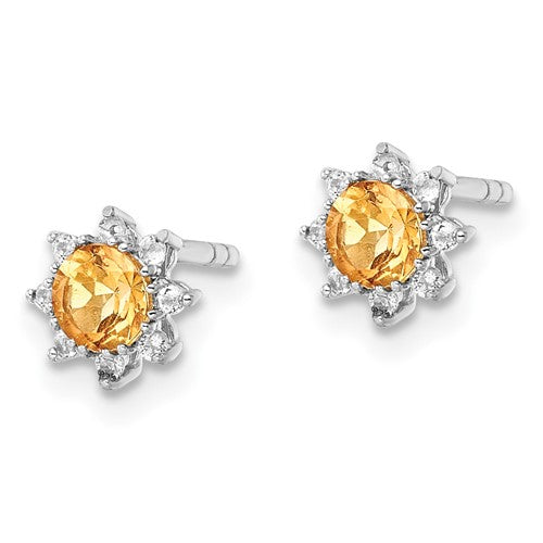 White Topaz Accent
Citrine Center