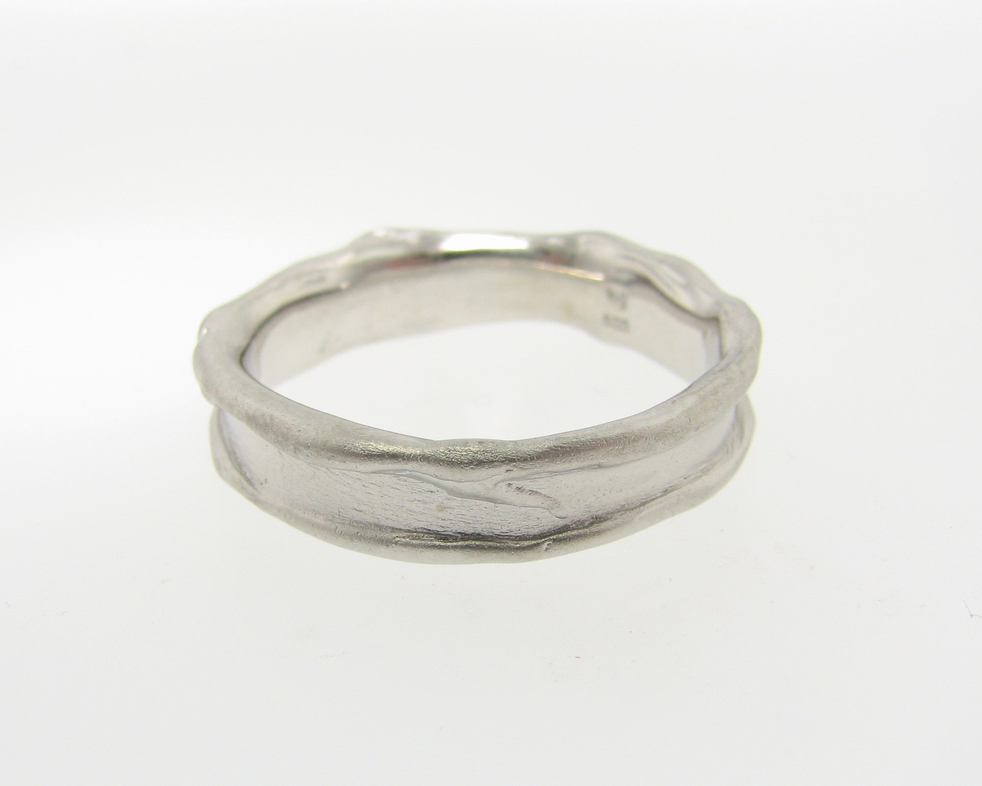 Medium Width Melted Edge Sandblasted Artistic Band