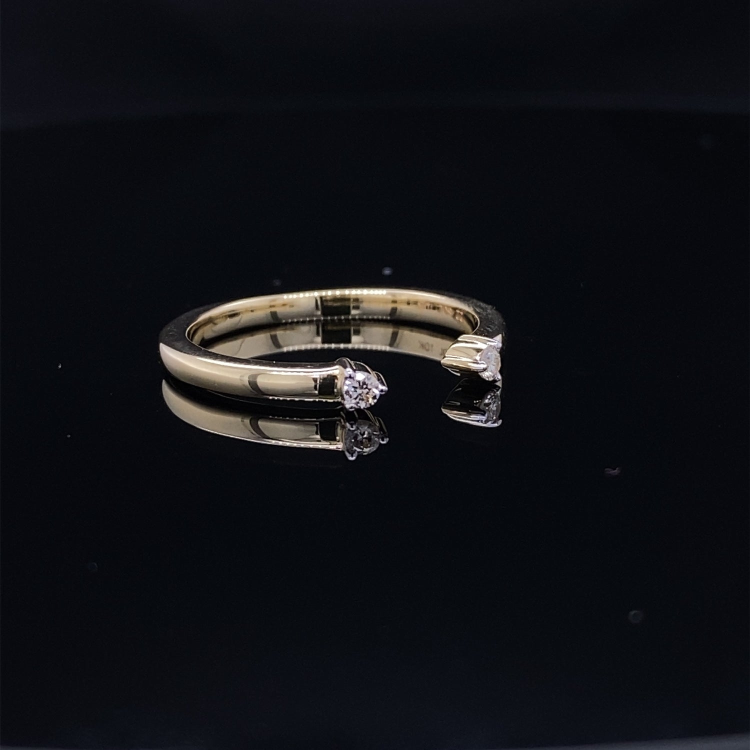 Open Style Split Ring Diamond Studded