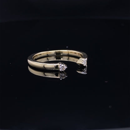 Open Style Split Ring Diamond Studded