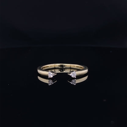 Open Style Split Ring Diamond Studded