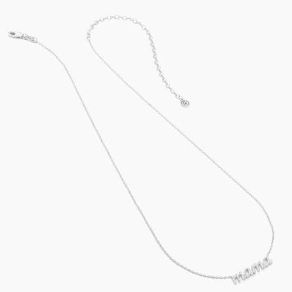 Silver Love You Mama Pendant Necklace