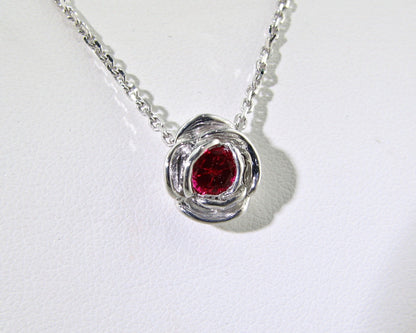 july-birthstone-silver-ruby-rose-shaped-necklace-wexford-jewelers