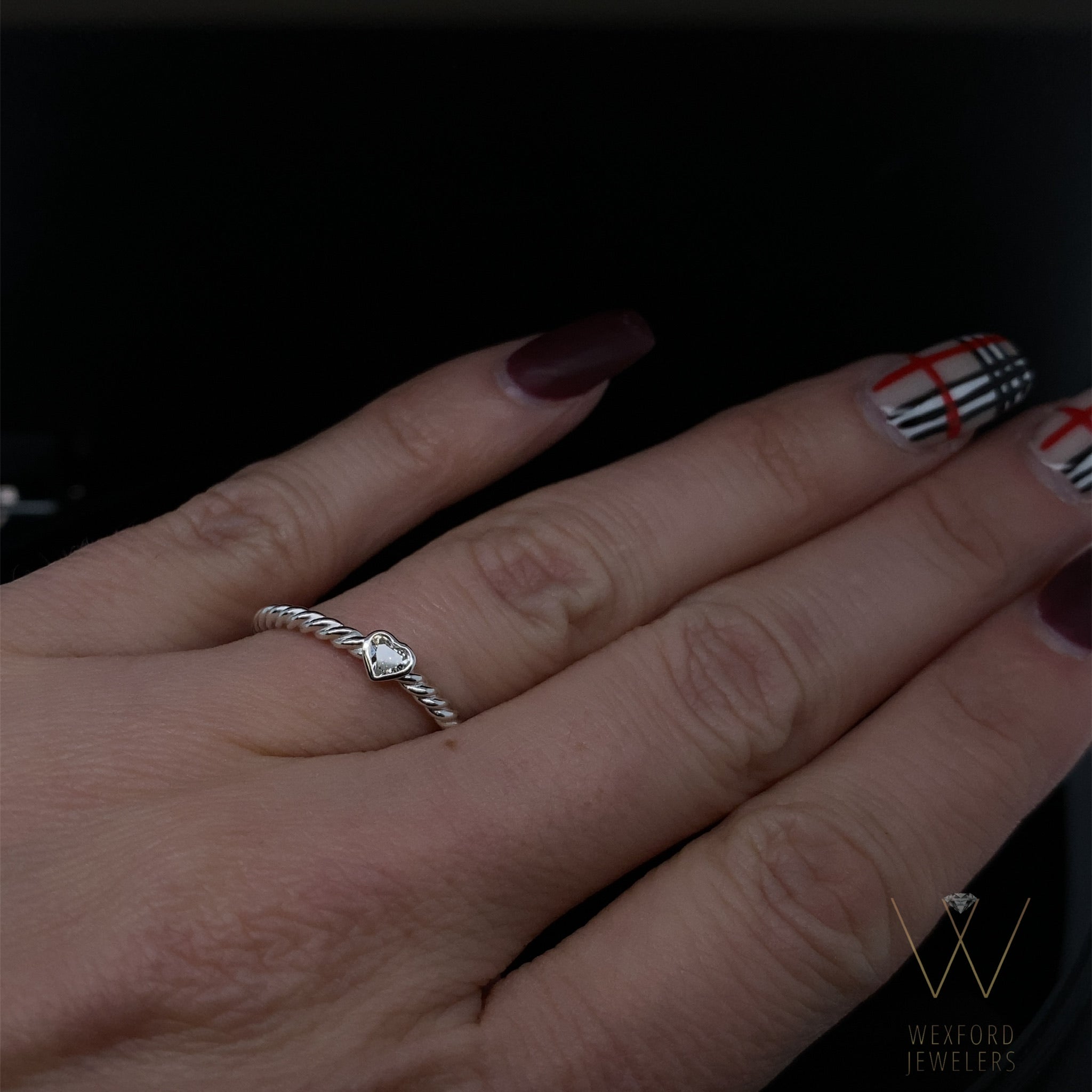 .16CT Heart Diamond Promise Ring