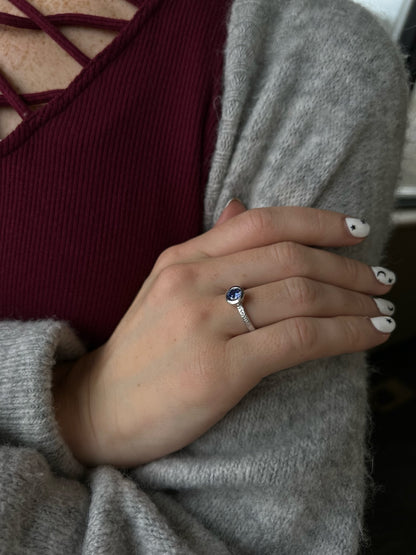 Bezel Gemstone Pop Stackable Ring