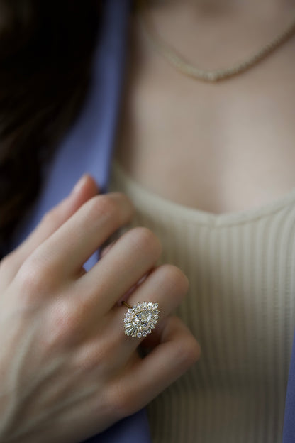 Magnificent Baguette Radiant Tear Drop Diamond Ring