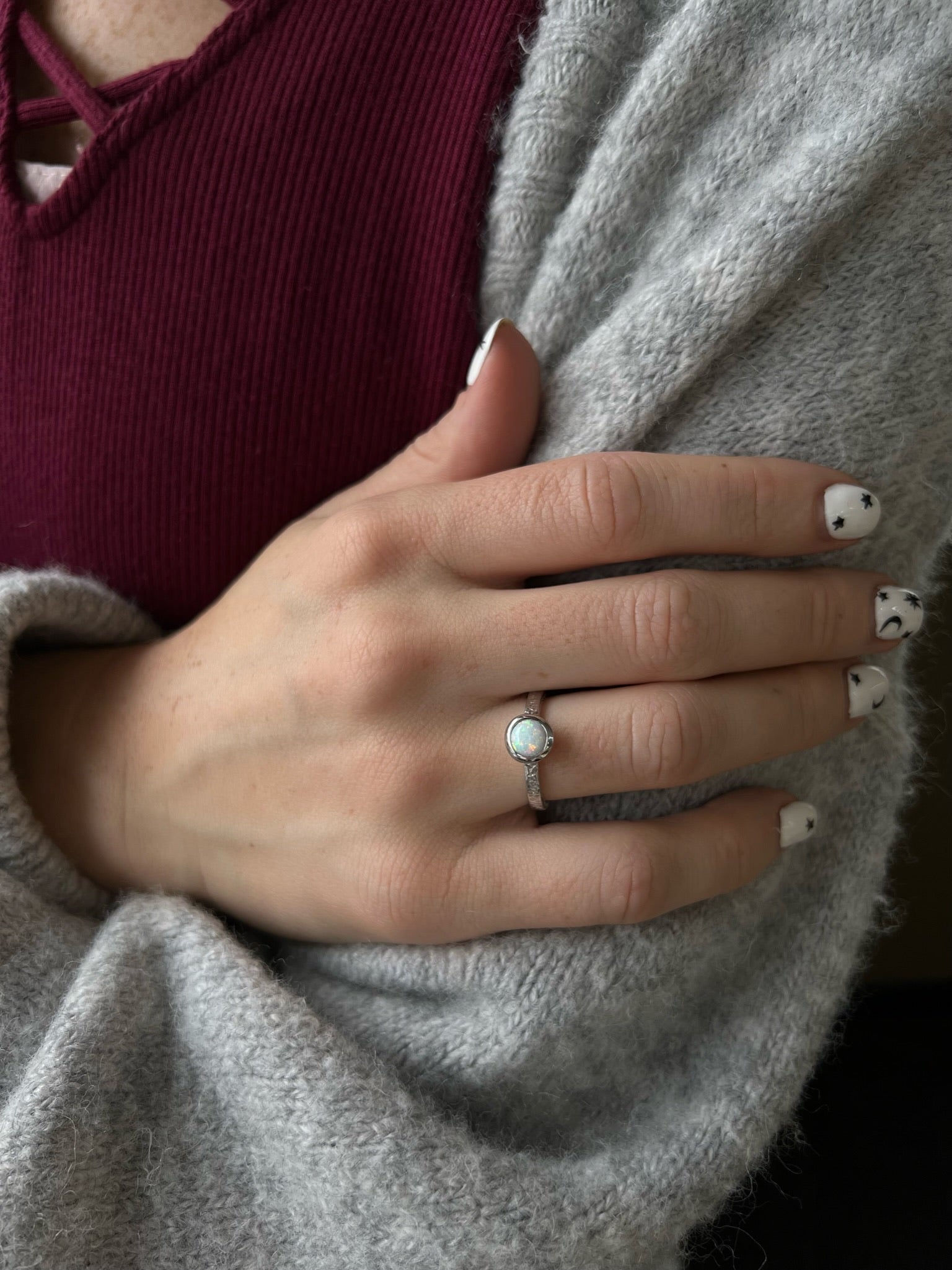 Bezel Gemstone Pop Stackable Ring