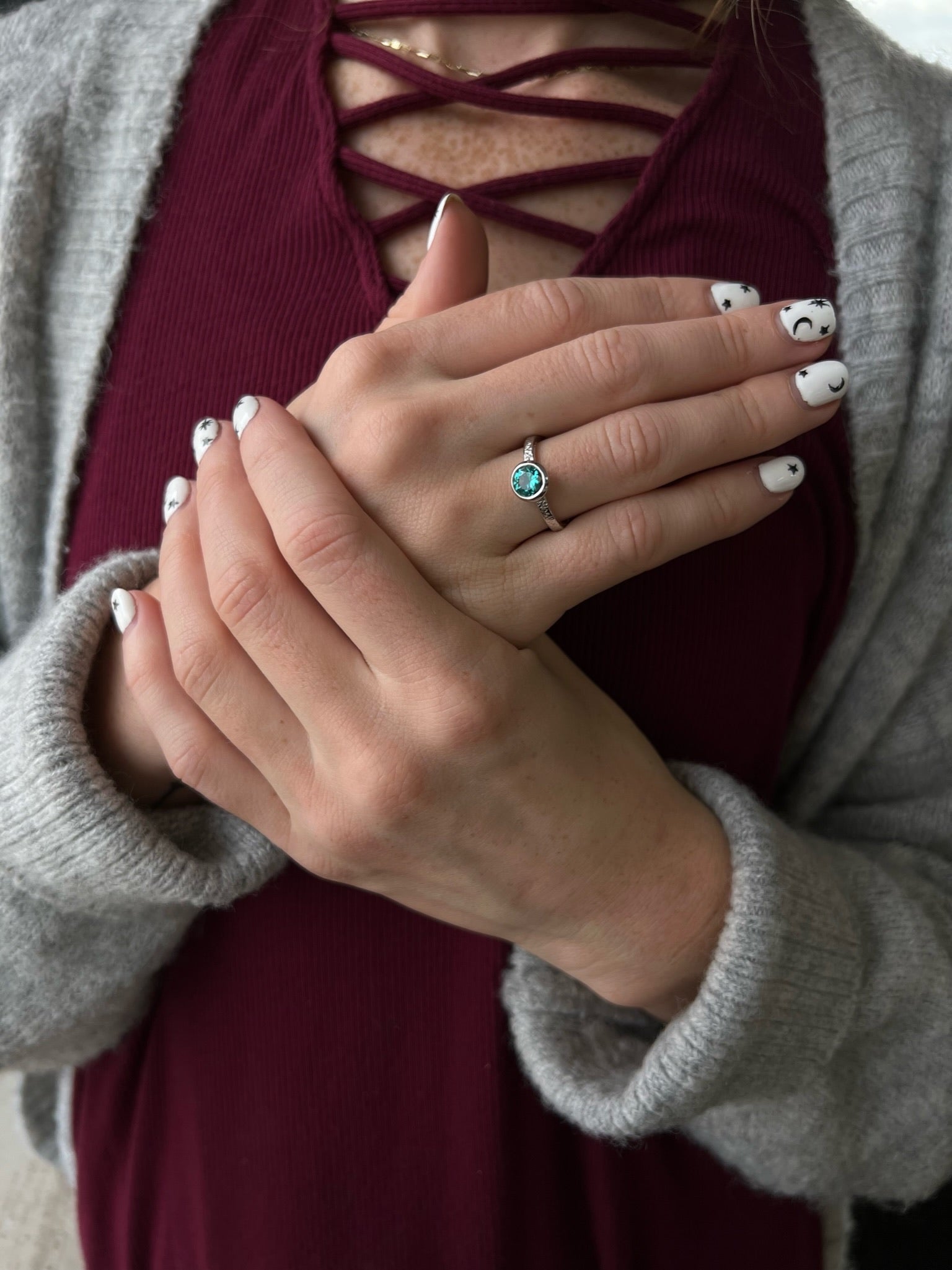 Bezel Gemstone Pop Stackable Ring