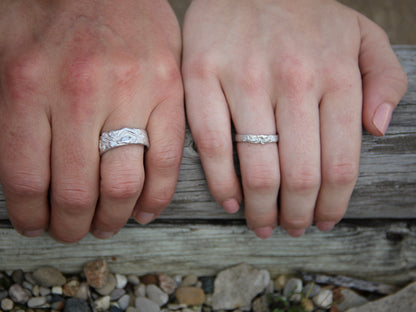 his-her-non-bianary-silver-octopus-rings-wexford-jewelers