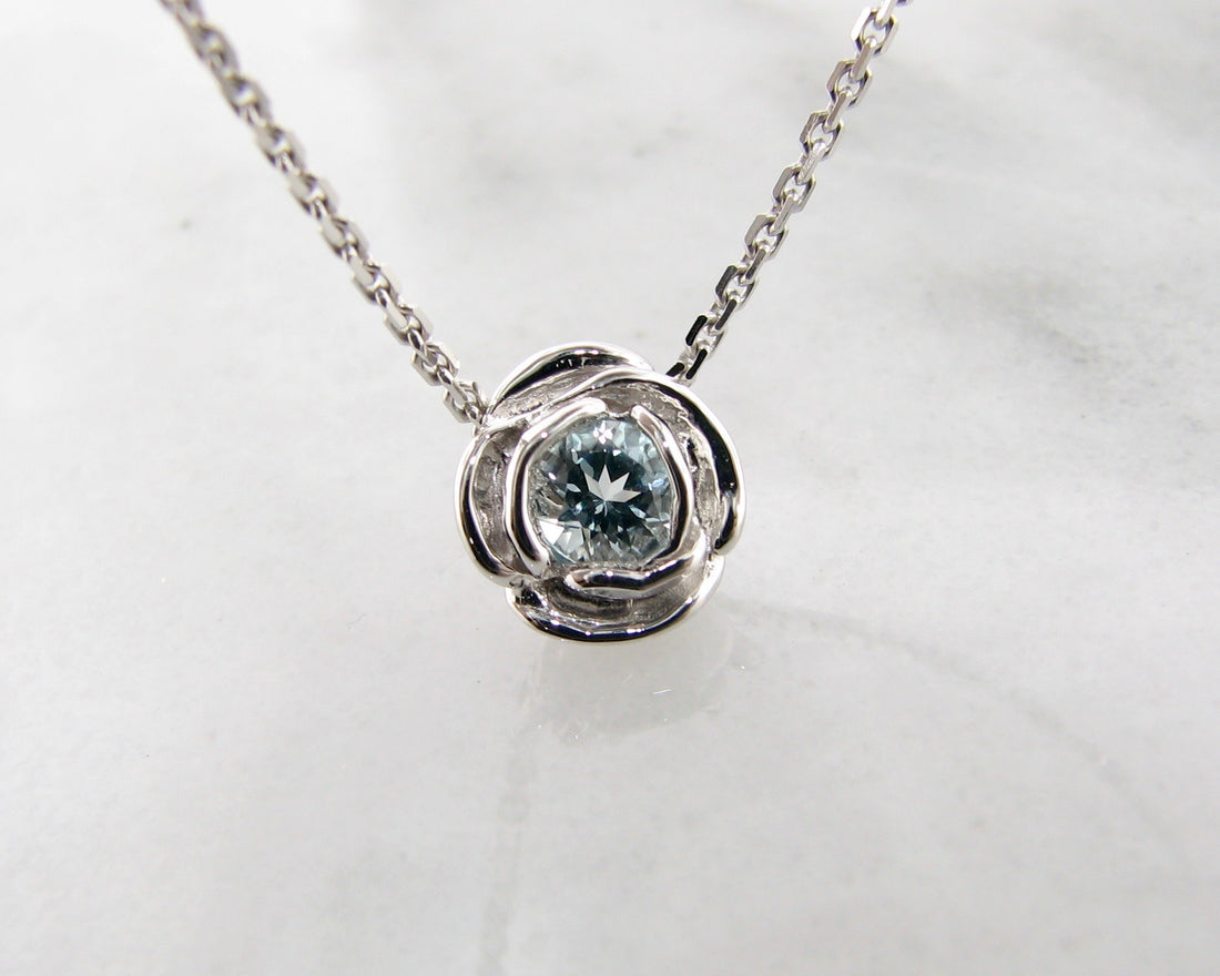 aquamarine-silver-rose-shaped-necklace-wexford-jewelers