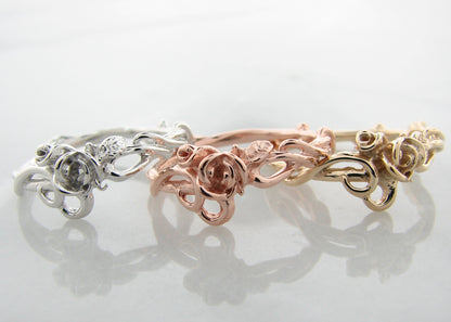 Yellow Gold Ring, Rose Garden