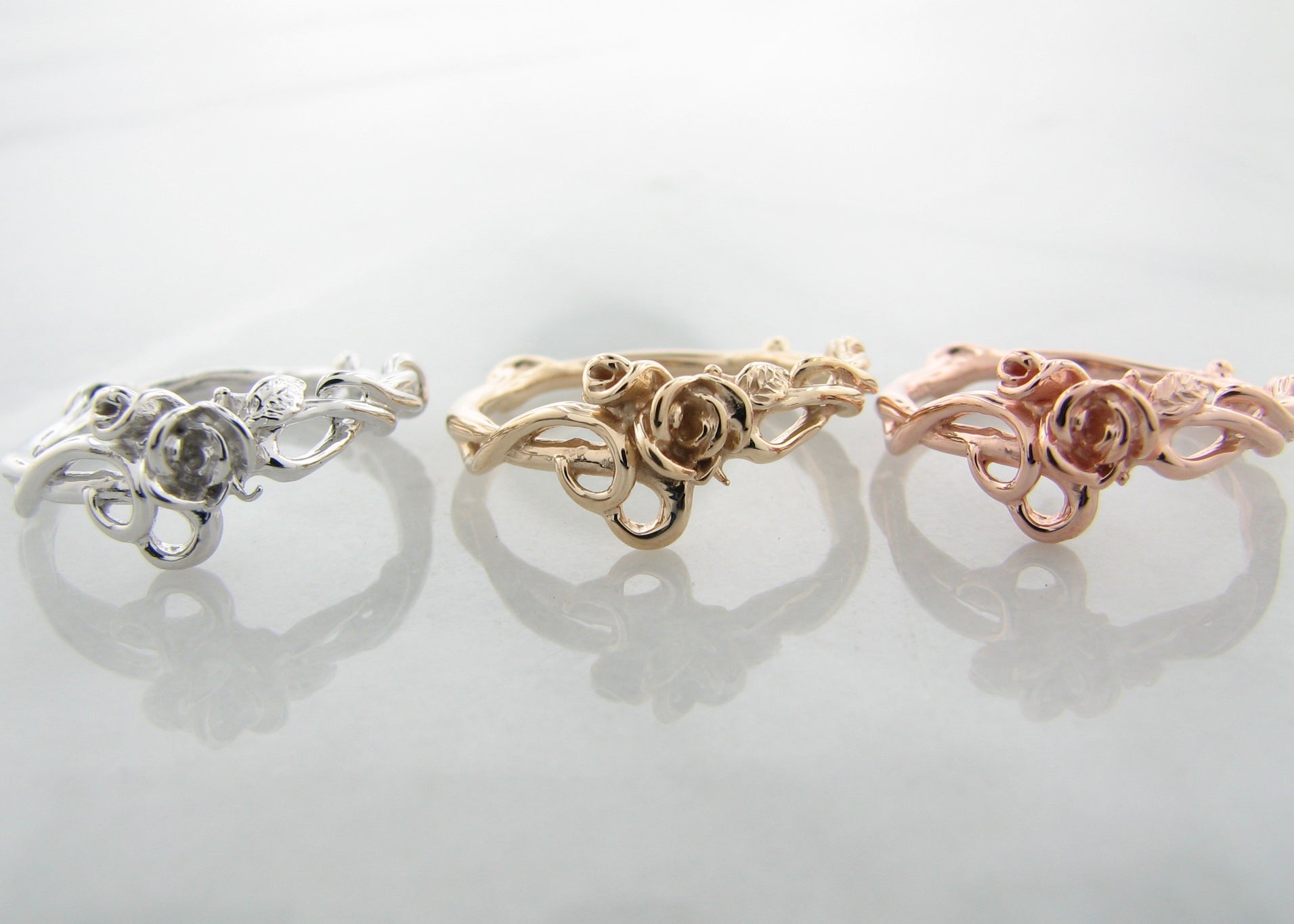 Yellow Gold Ring, Rose Garden