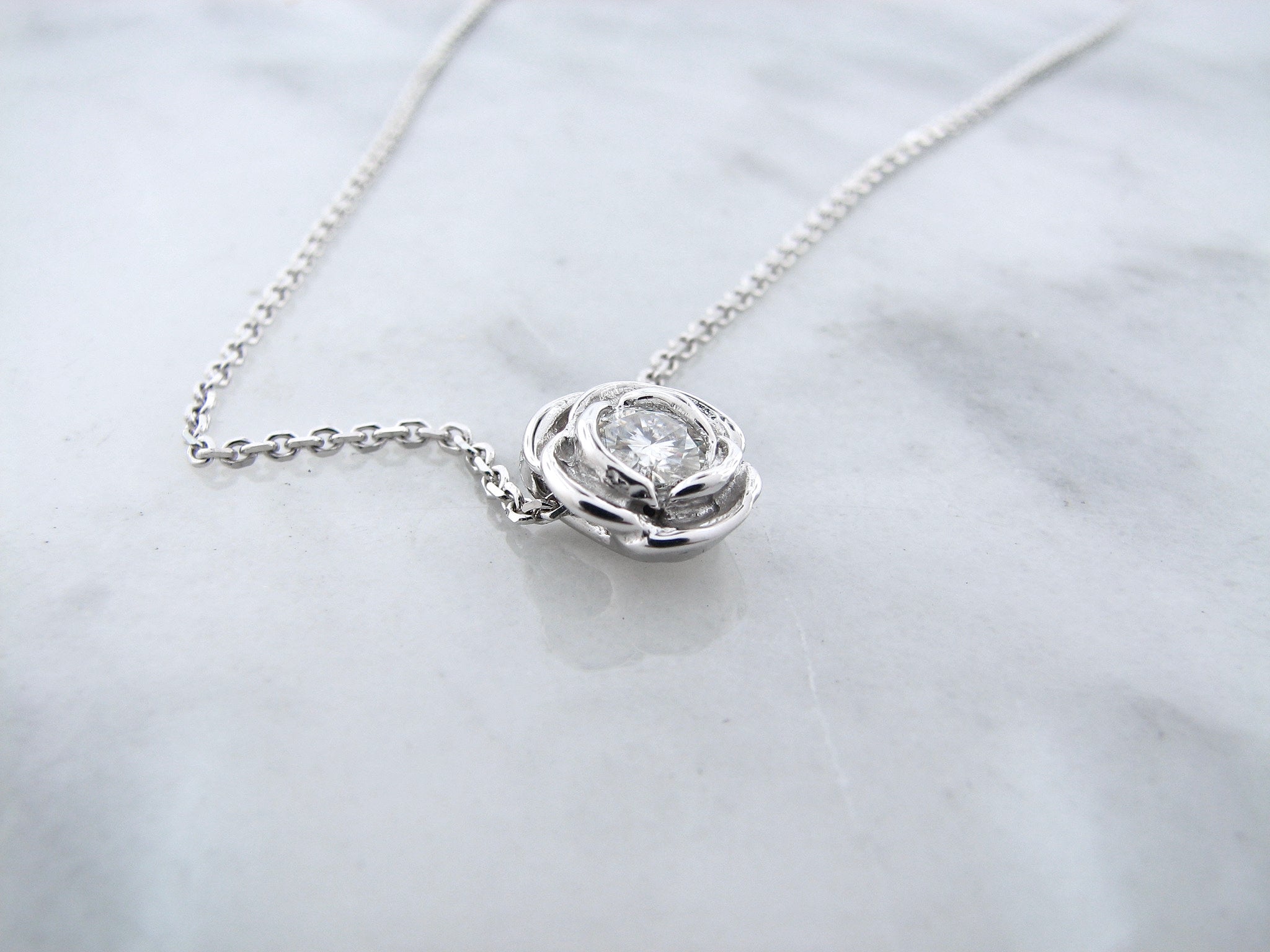 silver-moissanite-rose-slider-necklace-wexford-jewelers