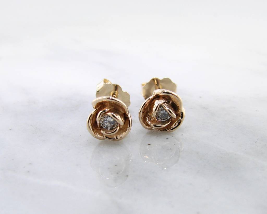 petite-rosebud-diamond-earrings-yellow-gold-studs-wexford-jewelers