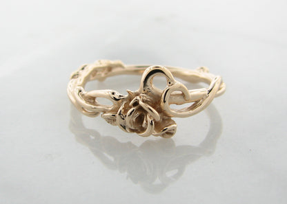 Yellow Gold Ring, Rose Garden